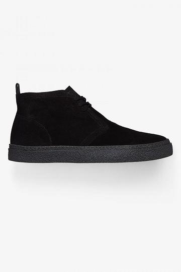 Black Fred Perry Hawley Men's Shoes | PH 1126ILHS